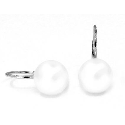 Zlaté náušnice s perlou buton 9-9,5mm