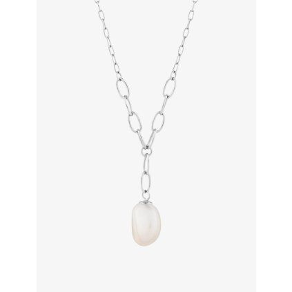 6792 stribrny nahrdelnik pearl heart s ricni perlou preciosa