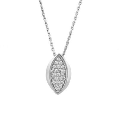 Diamantový přívěsek z bílého zlata 0,12ct