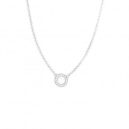 Diamantový náhrdelník z bílého zlata 0,11ct