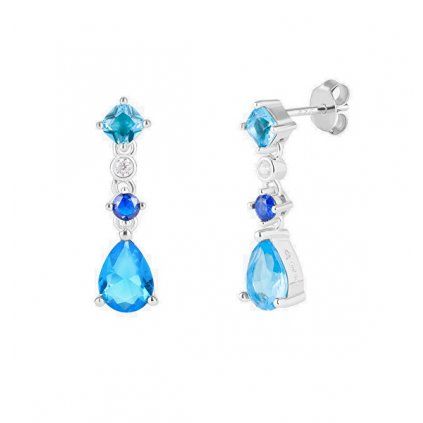 preciosa okouzlujici stribrne nausnice s modrou kubickou zirkonii azure candy 5403 67 14958557114640
