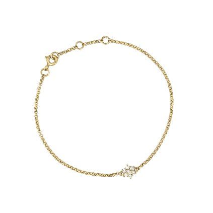 Diamantový náramek ze žlutého zlata 0,16ct