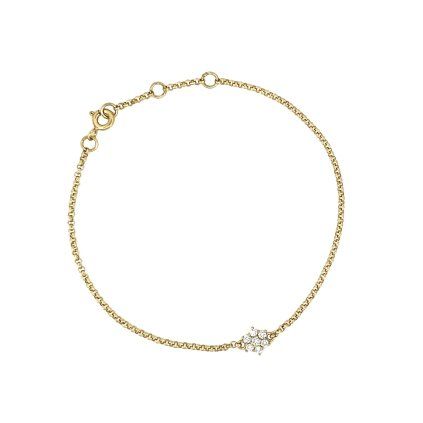 Diamantový náramek ze žlutého zlata 0,10ct
