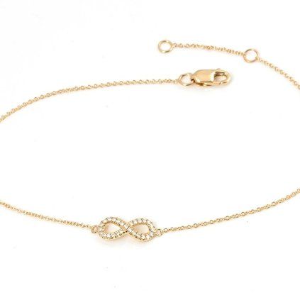Diamantový náramek nekonečno 0,070ct