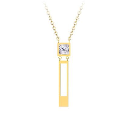 preciosa pozlaceny ocelovy nahrdelnik straight s ceskym kristalem preciosa 7391y00 14788870121317