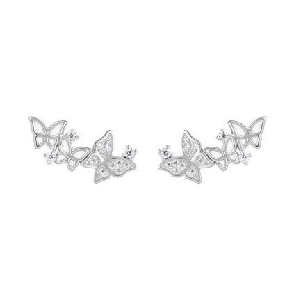 preciosa podelne stribrne nausnice s motylky butterfly waltz candy 5399 00 14958535113342