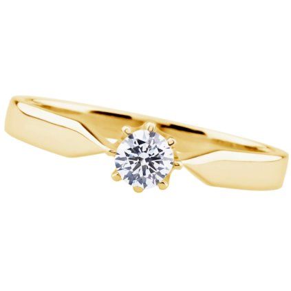 Zlatý prsten s diamantem 0,26ct