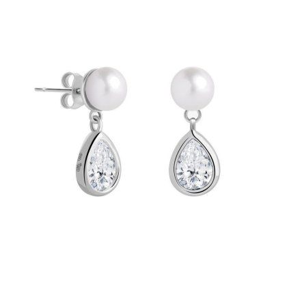 preciosa elegantni stribrne nausnice s pravou perlou pure pearl 5337 00 14854666145834