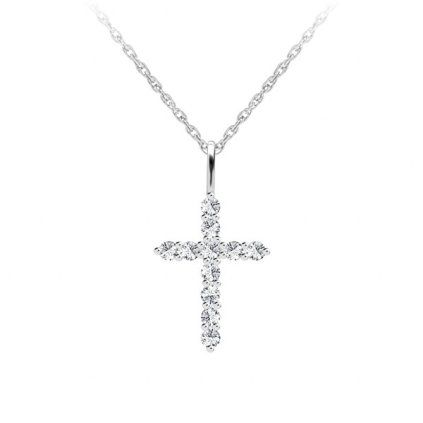 preciosa designovy stribrny nahrdelnik tender cross s kubickou zirkonii preciosa 5332 00 14838638073453