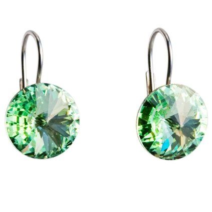Stříbrné náušnice visací s krystaly Swarovski více barev