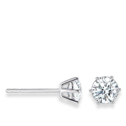 Zlaté náušnice s laboratorními diamanty 1,06ct
