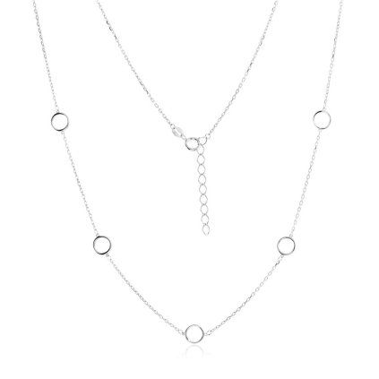 Minimalistický řetízkový náhrdelník z bílého zlata