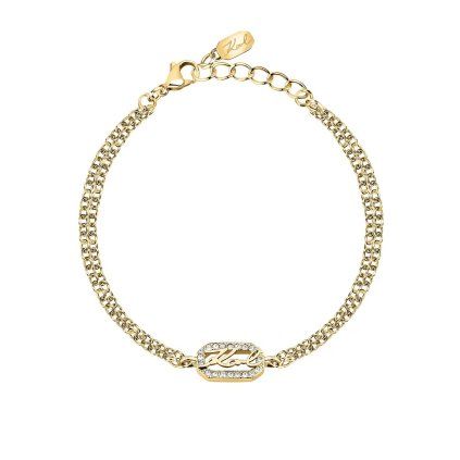 karl lagerfeld dvojity pozlaceny naramek pro zeny crystals klayc32 15028998064026