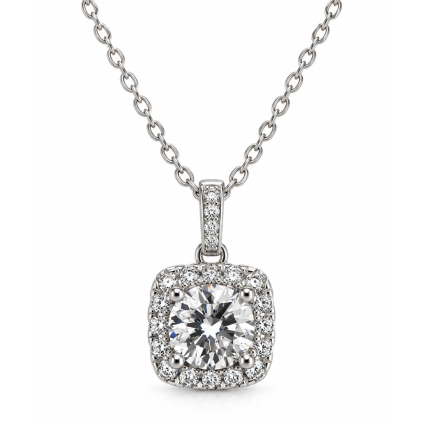 Elegantní diamantový přívěsek s halem