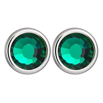 preciosa nausnice carlyn s krystalem emerald 7235 66 14294975
