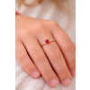 Prsten s rubínem s diamanty 0.37ct