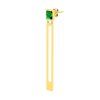 pozlacene ocelove nausnice straight se zelenym kristalem preciosa 7393y66 228925002122855