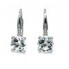 Diamantové náušnice s bílým topazem 6/0,02ct