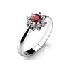Rubínový prsten s diamanty 0,36ct 56