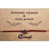 Český granát stříbrný náramek Shamballa 003