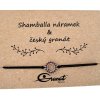 Český granát stříbrný náramek Shamballa 002