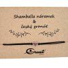 Český granát stříbrný náramek Shamballa 004
