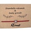 Český granát stříbrný náramek Shamballa 006