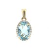 Luxusní zlatý přívěsek Blue Topaz