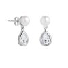 preciosa elegantni stribrne nausnice s pravou perlou pure pearl 5337 00 14854666145834
