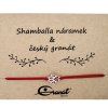 Český granát stříbrný náramek Shamballa 007