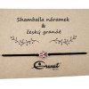 Český granát stříbrný náramek Shamballa 007
