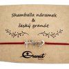 Český granát stříbrný náramek Shamballa 008
