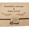 Český granát stříbrný náramek Shamballa 008