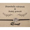 Český granát stříbrný náramek Shamballa 010