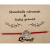Český granát stříbrný náramek Shamballa 010