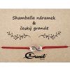 Český granát stříbrný náramek Shamballa 011