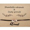 Český granát stříbrný náramek Shamballa 011