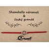 Český granát stříbrný náramek Shamballa 012