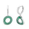 preciosa stribrne nausnice se zelenymi kubickymi zirkony twist glamour 5419 66 14975827090147