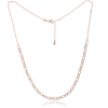 Rose gold elegantní stříbrný náhrdelník s bílými zirkony