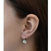 Stříbrné náušnice s krystaly Swarovski 8mm zelené