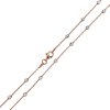 Stříbrný řetízek rosegold gravírované kuličky
