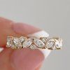 Zlatý prsten s laboratorními diamanty 0,6ct