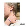 silica earring silver blue 1